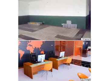 3d design : with an office reception setup interior